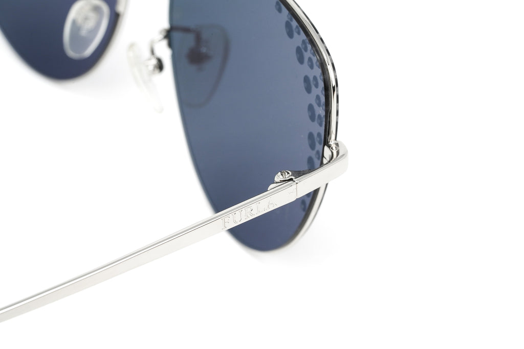 Furla Women's Sunglasses Rimless Cat Eye Silver/Grey