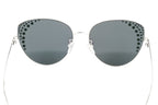 Furla Women's Sunglasses Rimless Cat Eye Silver/Grey