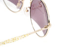 Furla Women's Sunglasses Round Gold/Purple