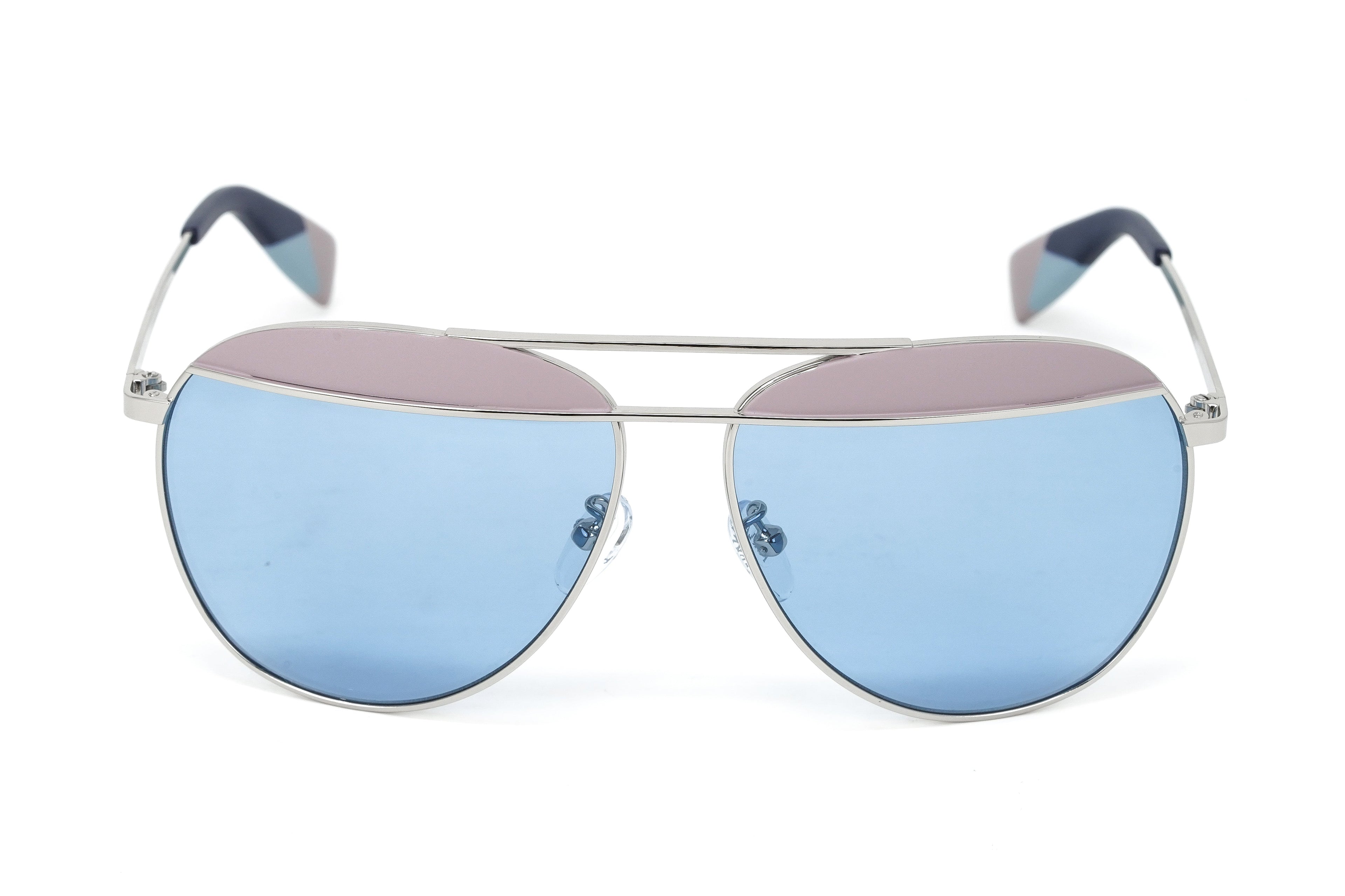 Furla Women's Sunglasses Pilot Silver/Blue