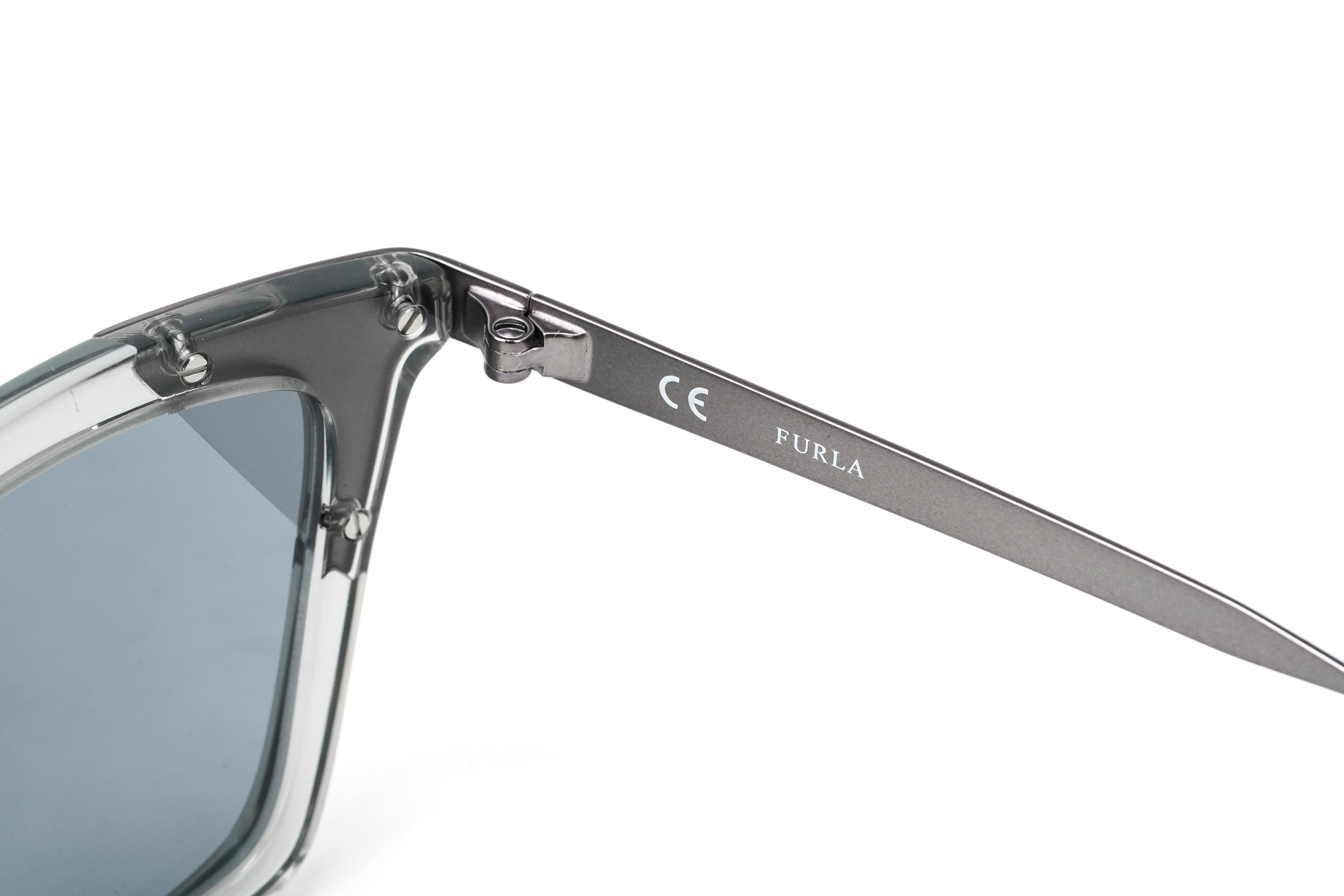 Furla Women's Sunglasses Classic Angular Clear/Grey