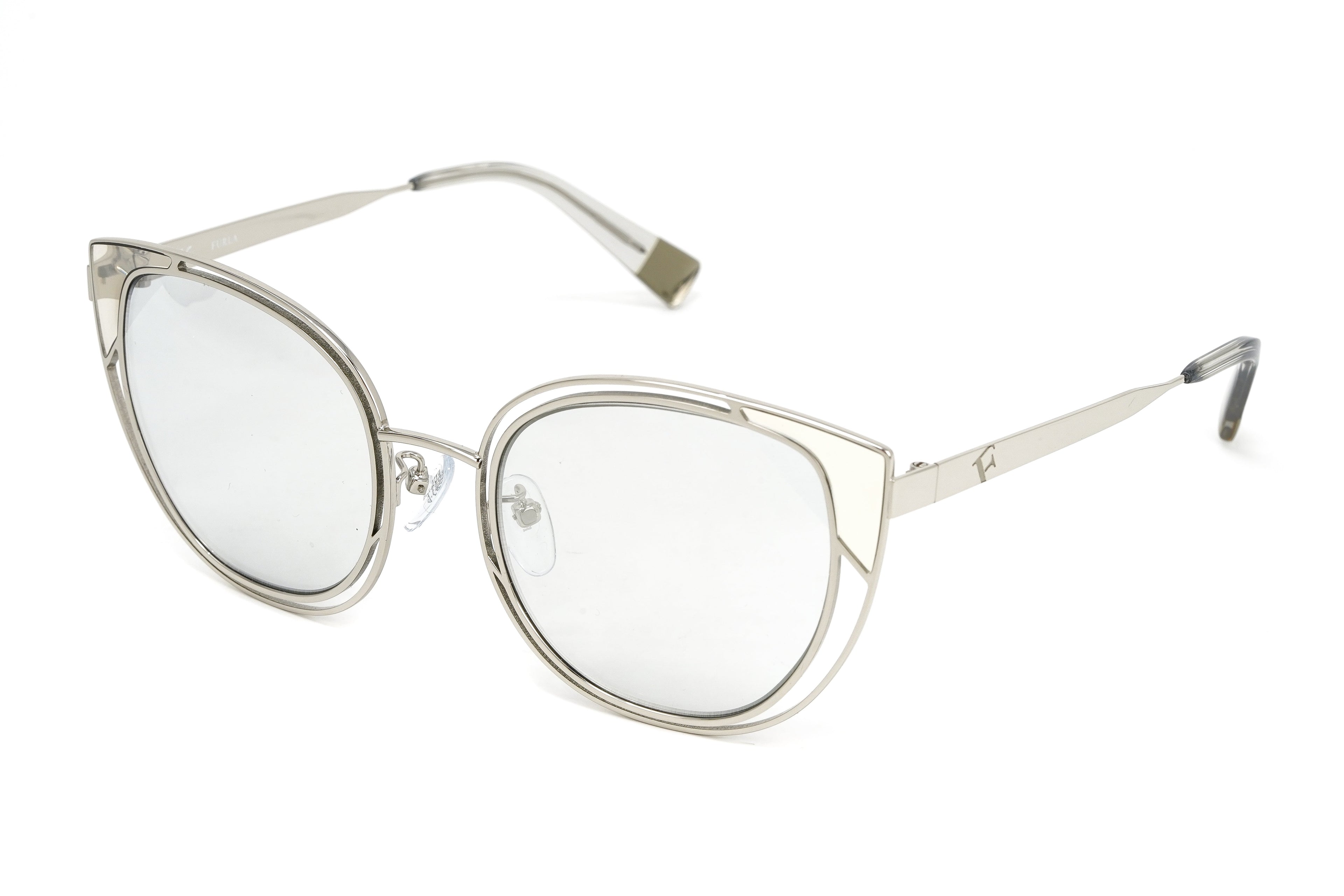 Furla Women's Sunglasses Cat Eye Silver