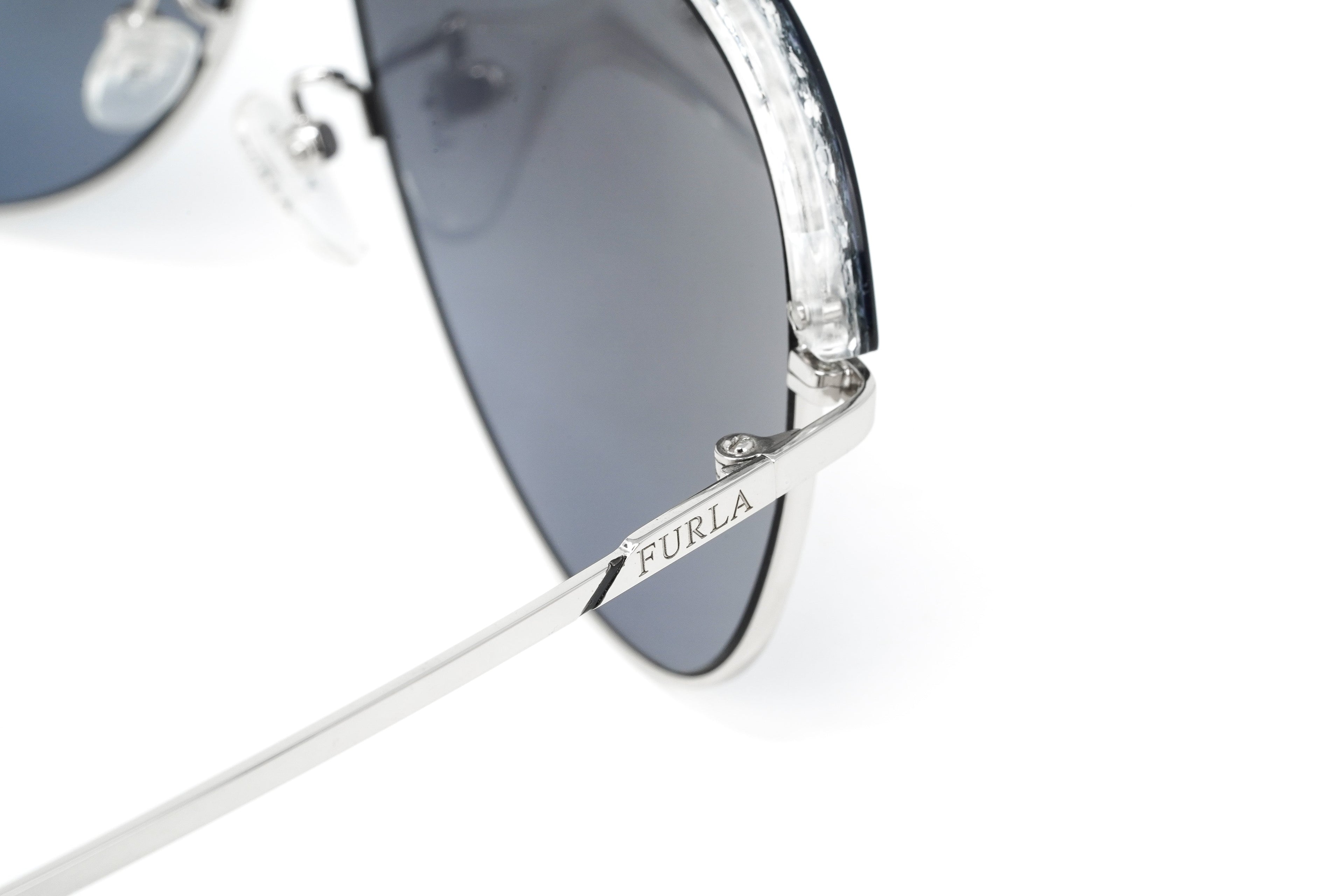 Furla Women's Sunglasses Pilot Silver/Blue