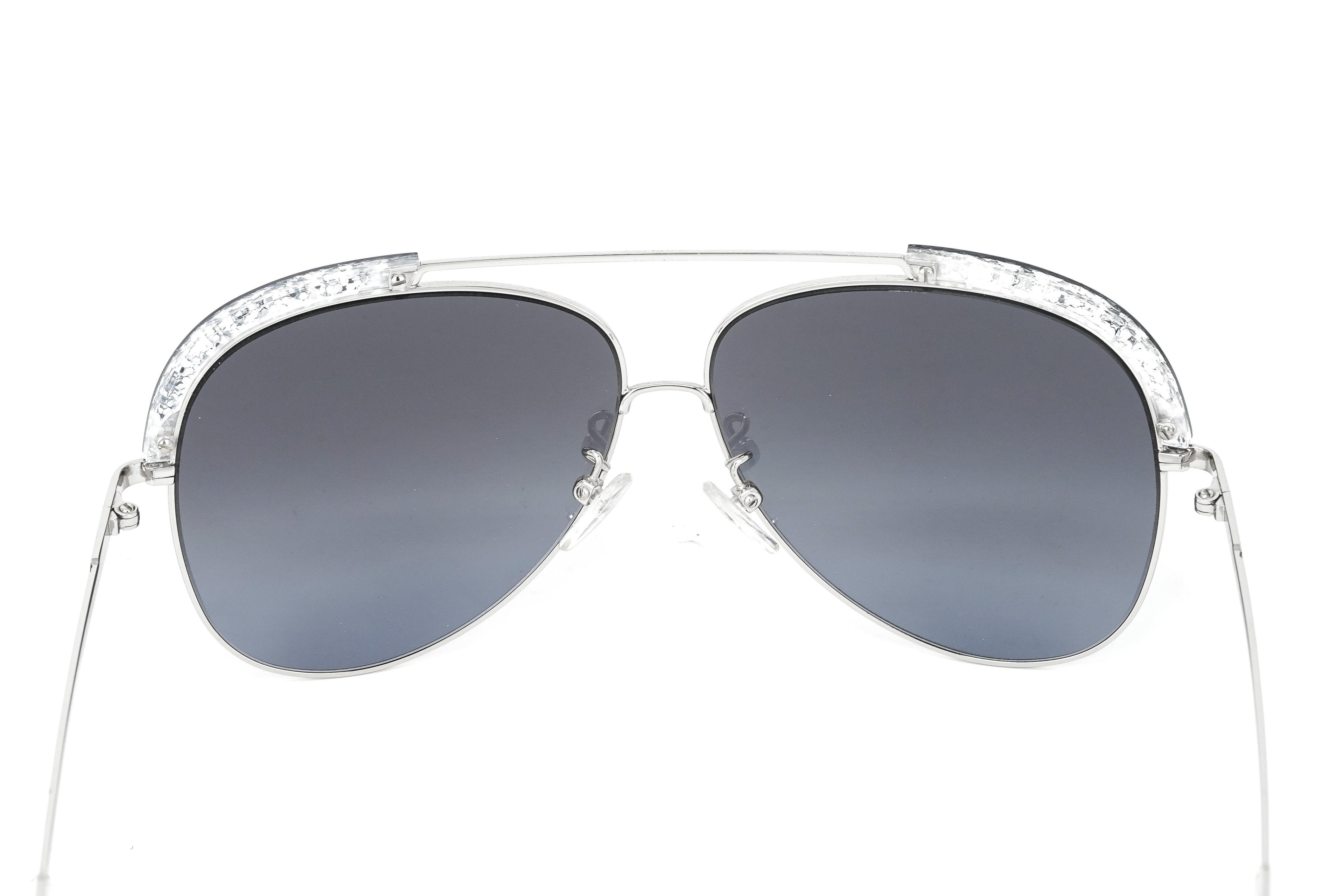 Furla Women's Sunglasses Pilot Silver/Blue
