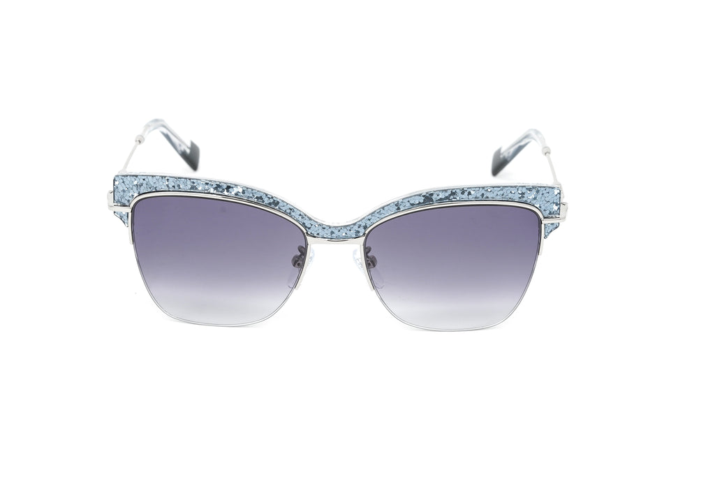 Furla Women's Sunglasses Browline Silver/Purple