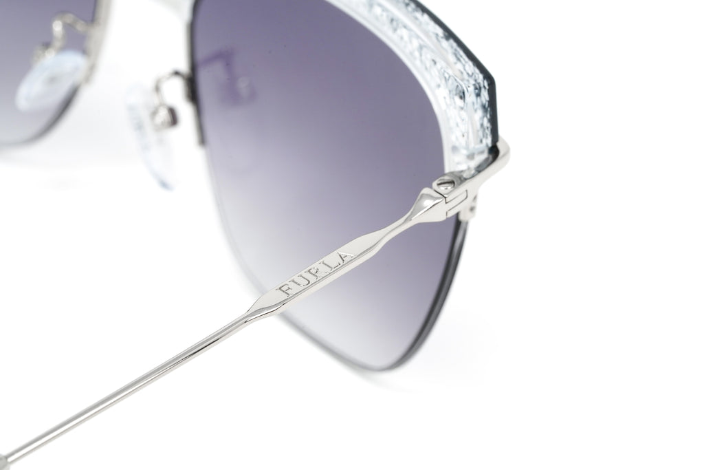 Furla Women's Sunglasses Browline Silver/Purple