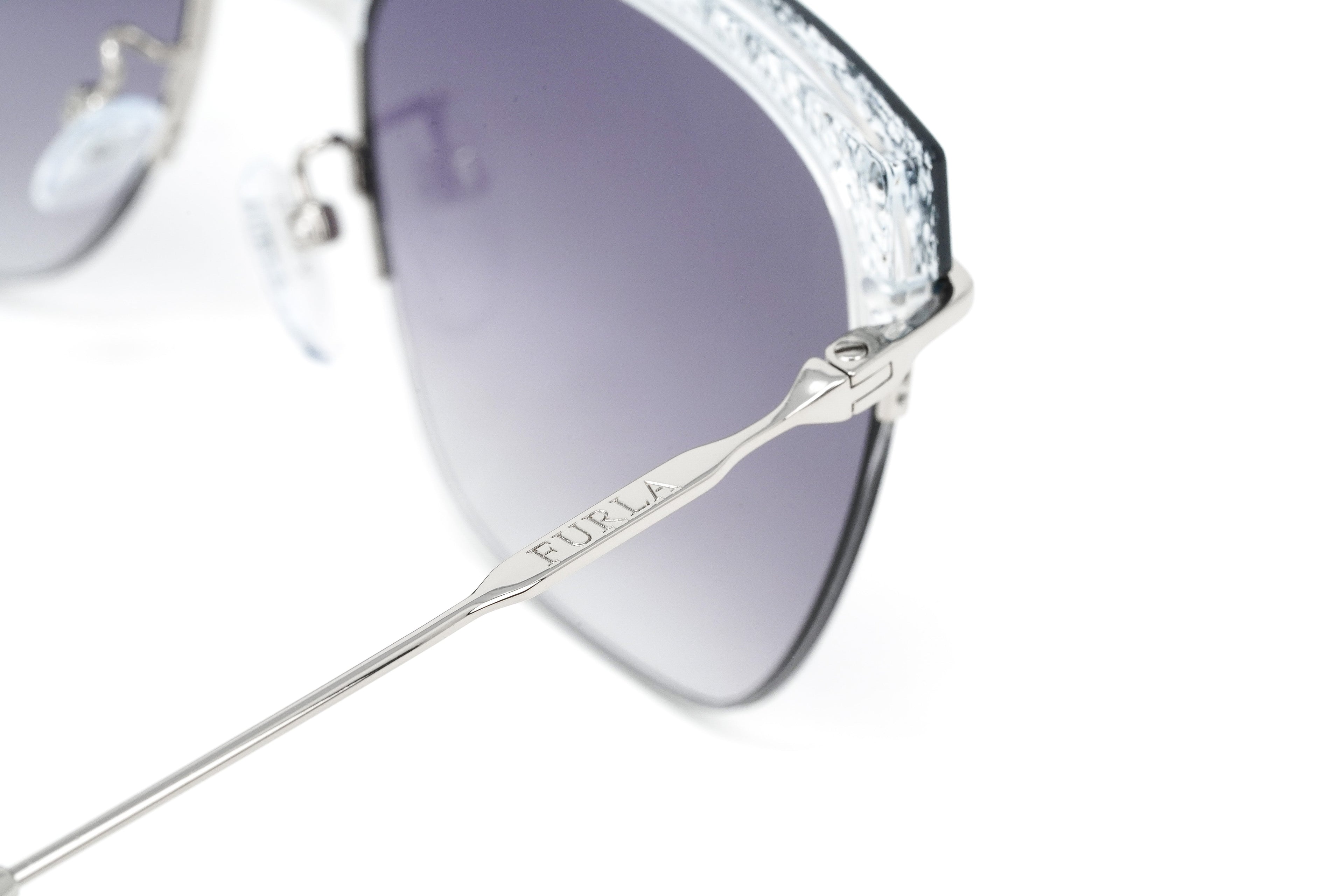 Furla Women's Sunglasses Browline Silver/Purple