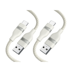 Anker USB-A to USB-C Cable (3 ft, Upcycled-Braided, 2 Pack）