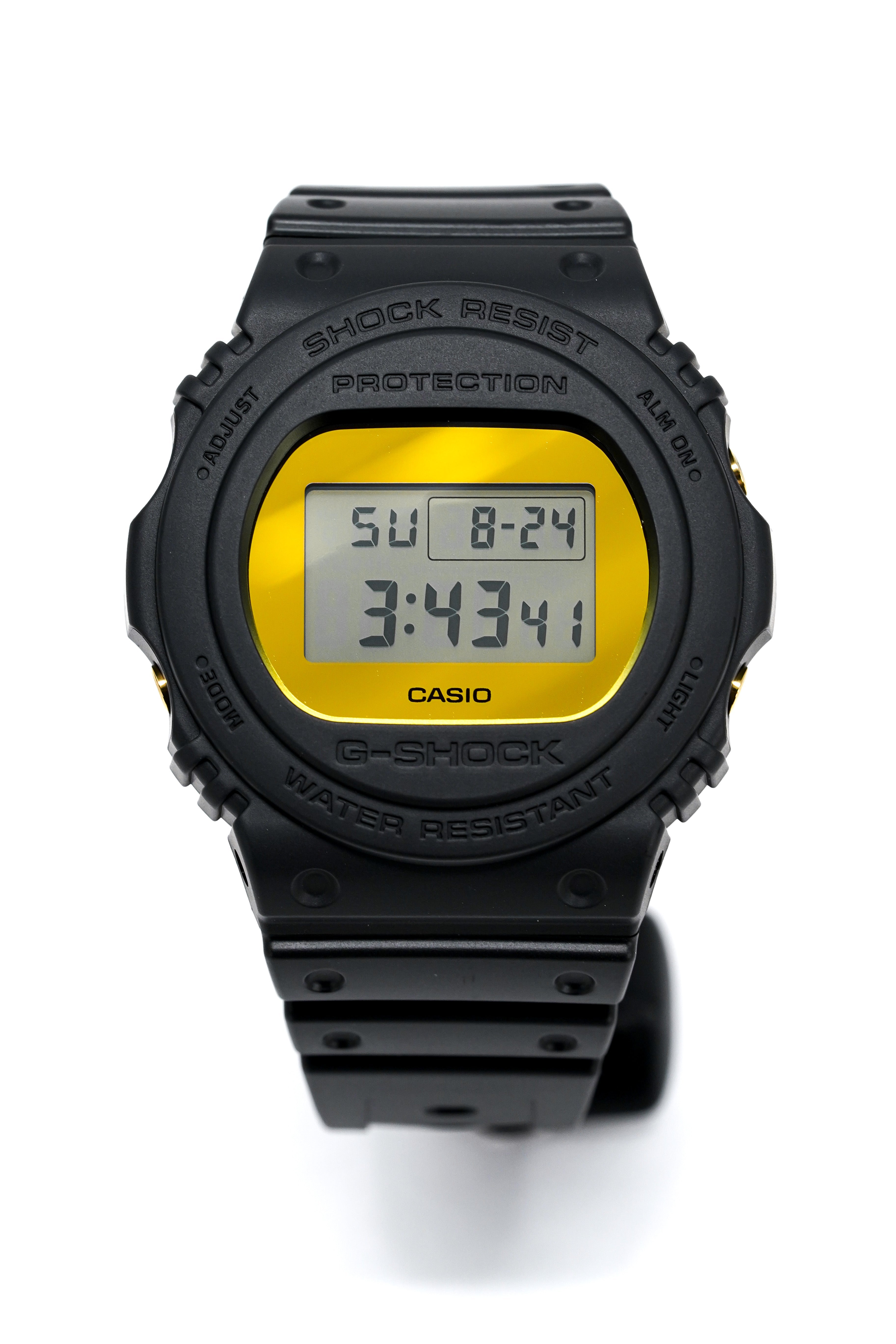 Casio G-Shock Watch Men's Round Metallic Gold Mirror Face