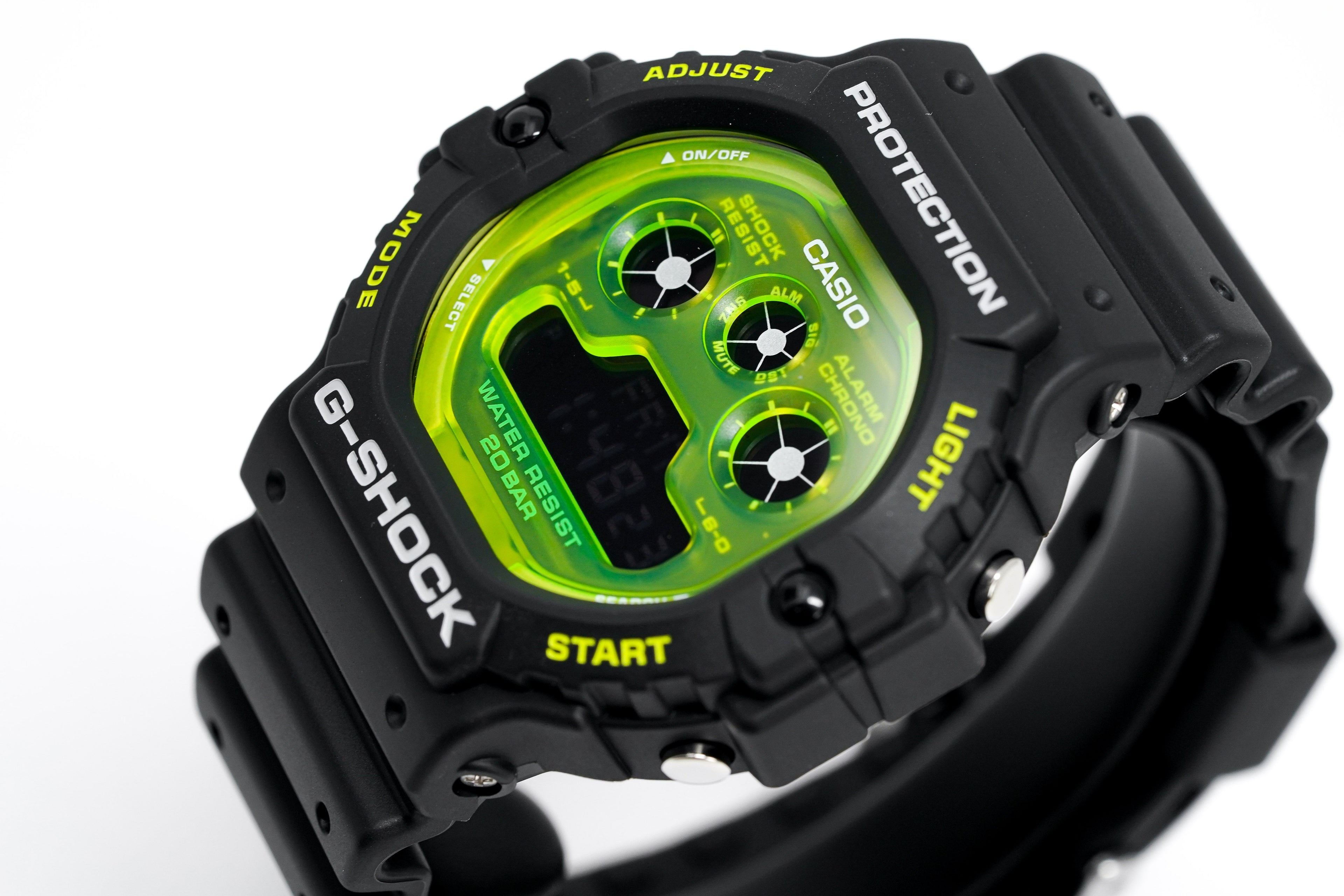 Casio G-Shock Watch Men's Shock Tech Skeleton Black/Green