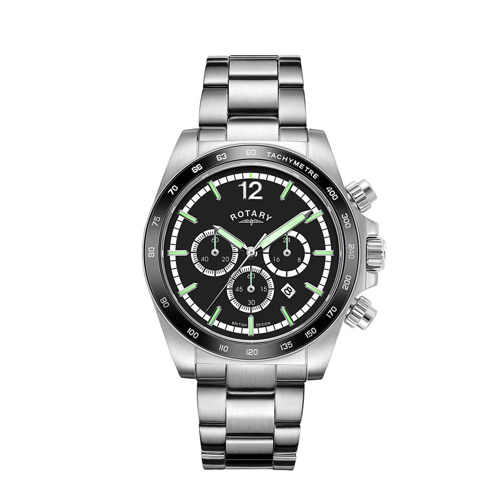 Rotary Henley Chronograph Men's Black Watch