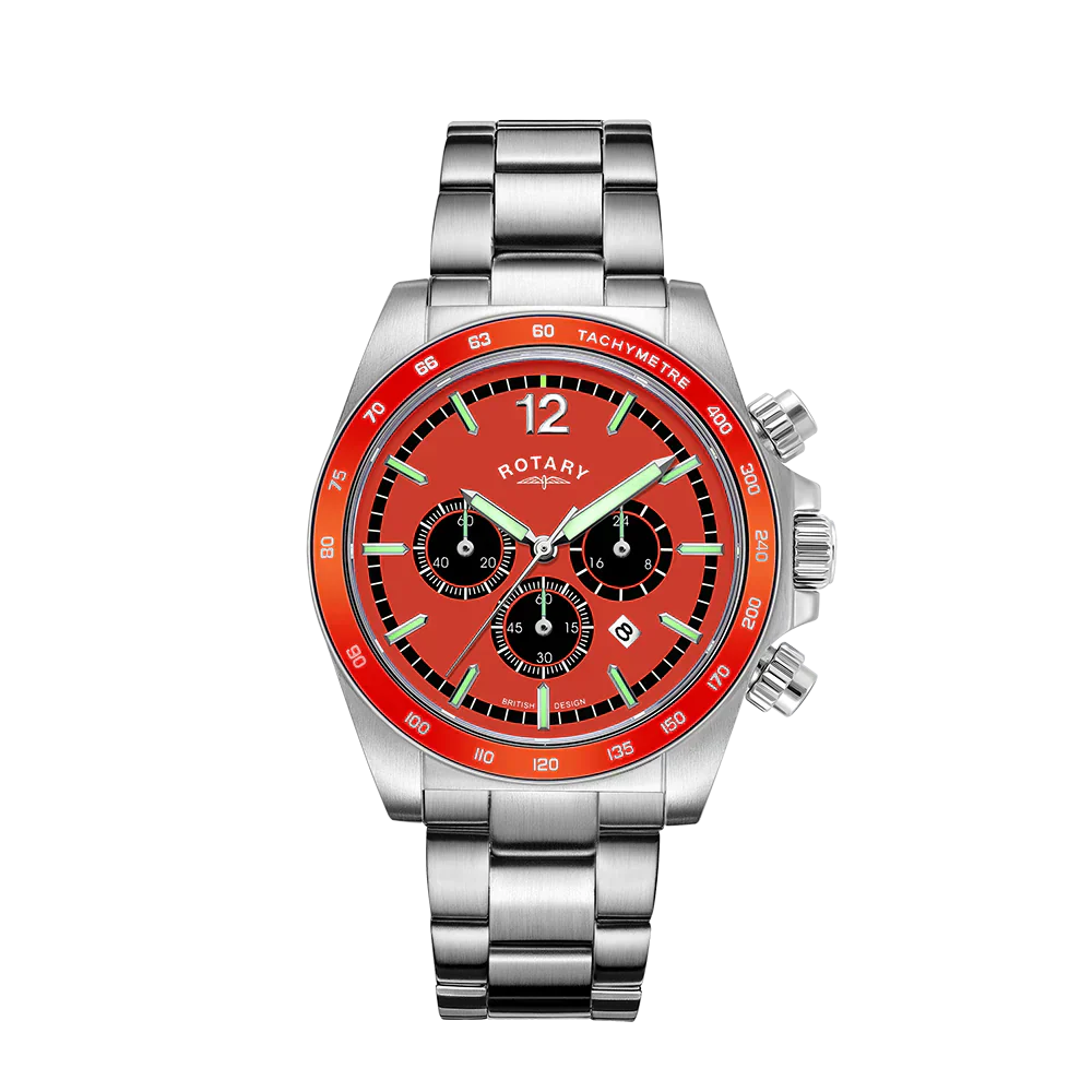 Rotary Henley Chrono Men's Orange Watch