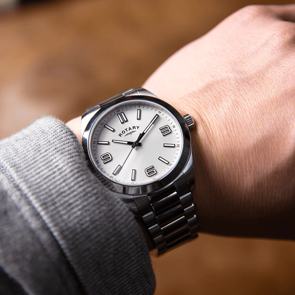 Rotary Heritage Sport Men's Silver Watch