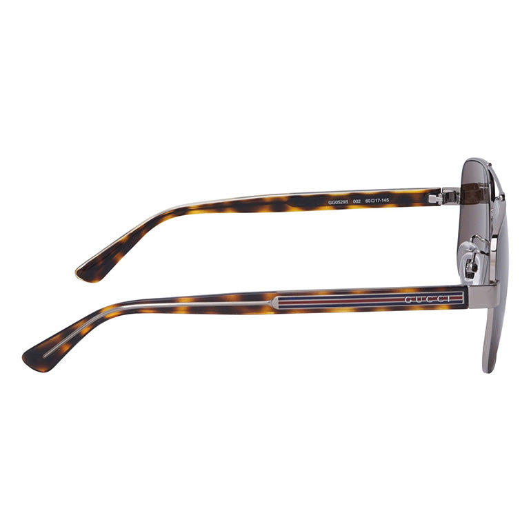 Gucci Men's Square Navigator Sunglasses Brown Lenses GG0529S