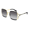 Gucci Women's Black Square Sunglasses Grey Lenses GG0593SK
