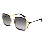 Gucci Women's Black Square Sunglasses Grey Lenses GG0593SK