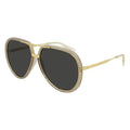 Gucci Unisex Sunglasses Oversized Pilot Gold