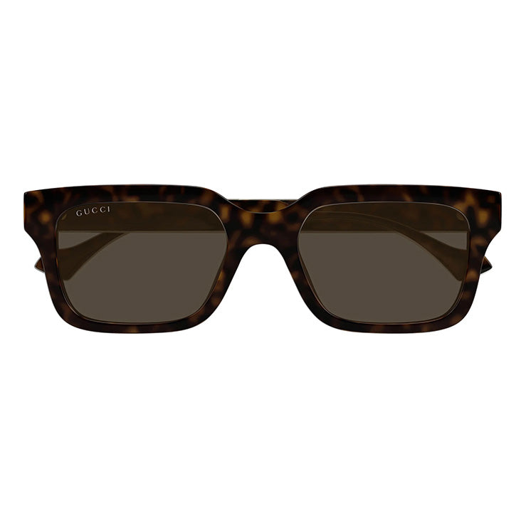 Gucci Men's Havana Square Sunglasses Brown Lenses GG1732SK
