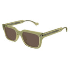 Gucci Men's Green Square Sunglasses Brown Lenses GG1732SK