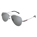 Gucci Aviator Grey Silver Mirror Sunglasses GG1874S-002