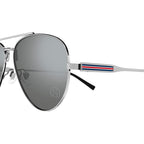 Gucci Aviator Grey Silver Mirror Sunglasses GG1874S-002