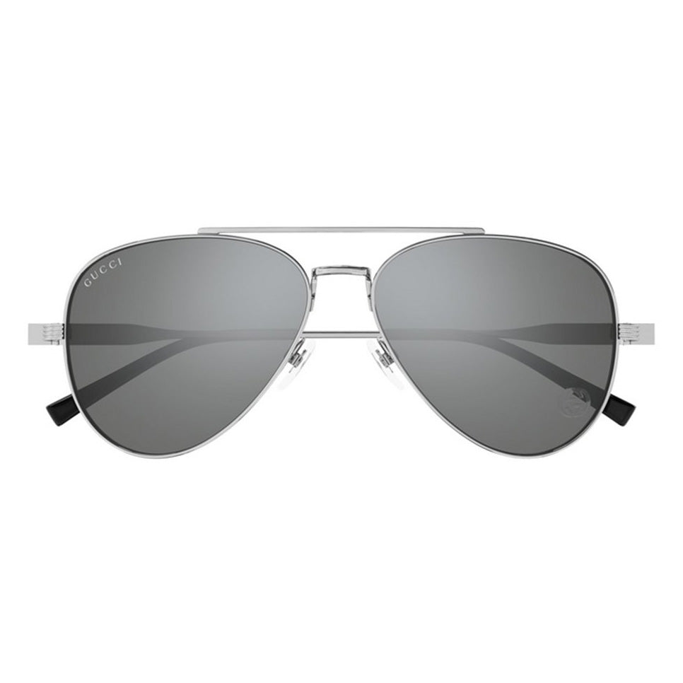 Gucci Aviator Grey Silver Mirror Sunglasses GG1874S-002