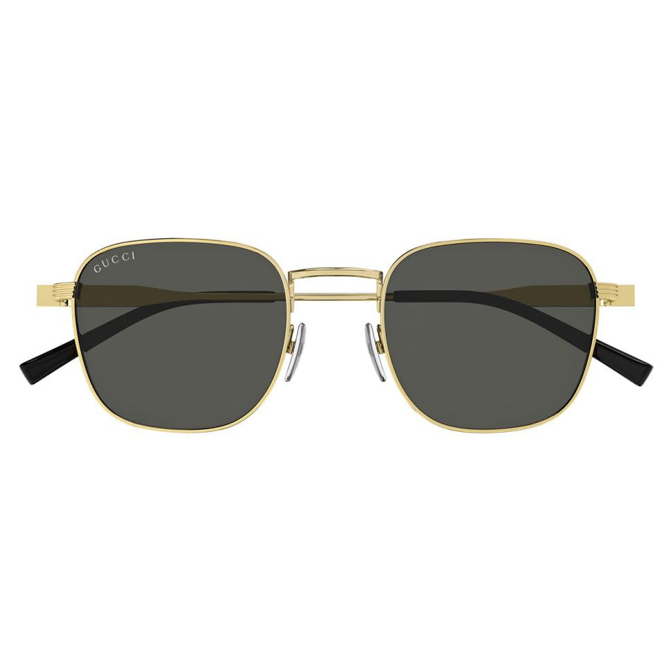 Gucci Men's Gold Pilot Sunglasses Grey Lenses GG1876S