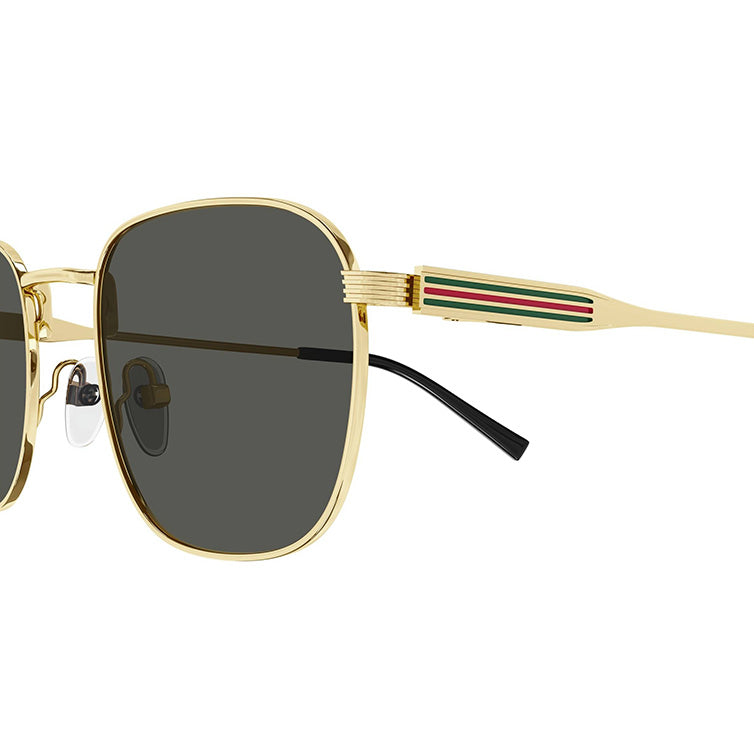 Gucci Men's Gold Pilot Sunglasses Grey Lenses GG1876S