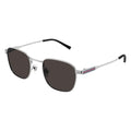 Gucci Men's Silver Pilot Sunglasses Grey Lenses GG1876S