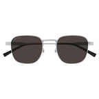 Gucci Men's Silver Pilot Sunglasses Grey Lenses GG1876S
