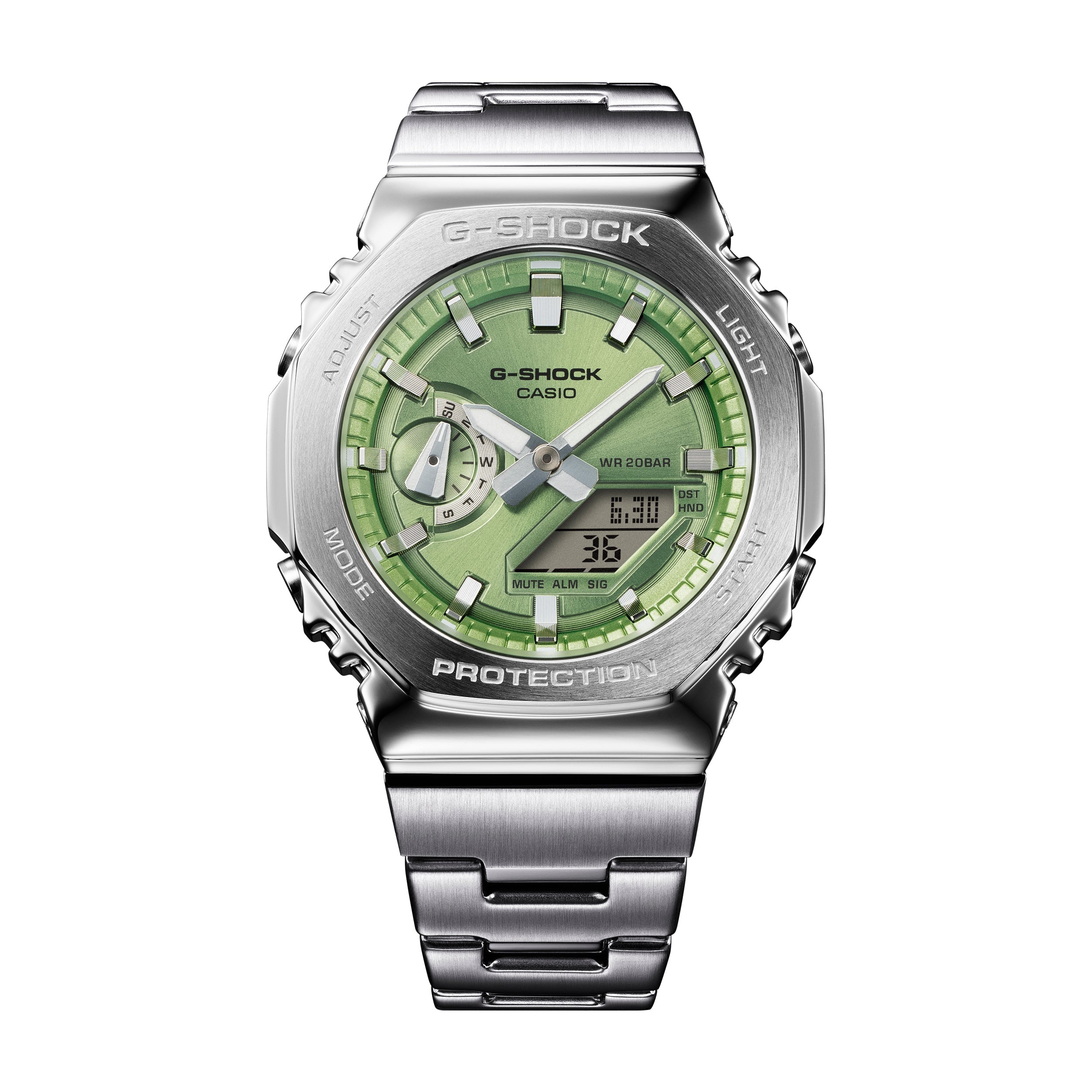 GM-2110D-3A Quartz G Steel Stainless Steel / Resin Silver