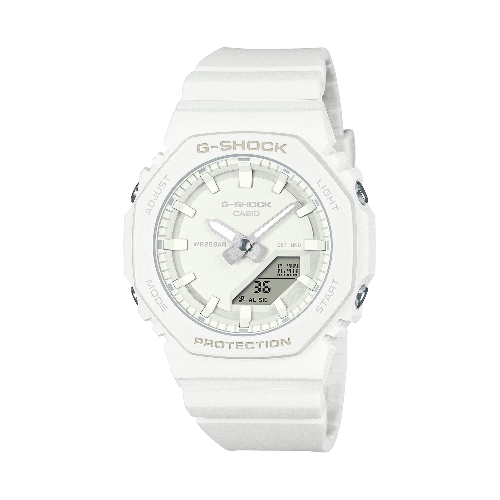 GMA-P2100-7A Quartz Ladies Resin White