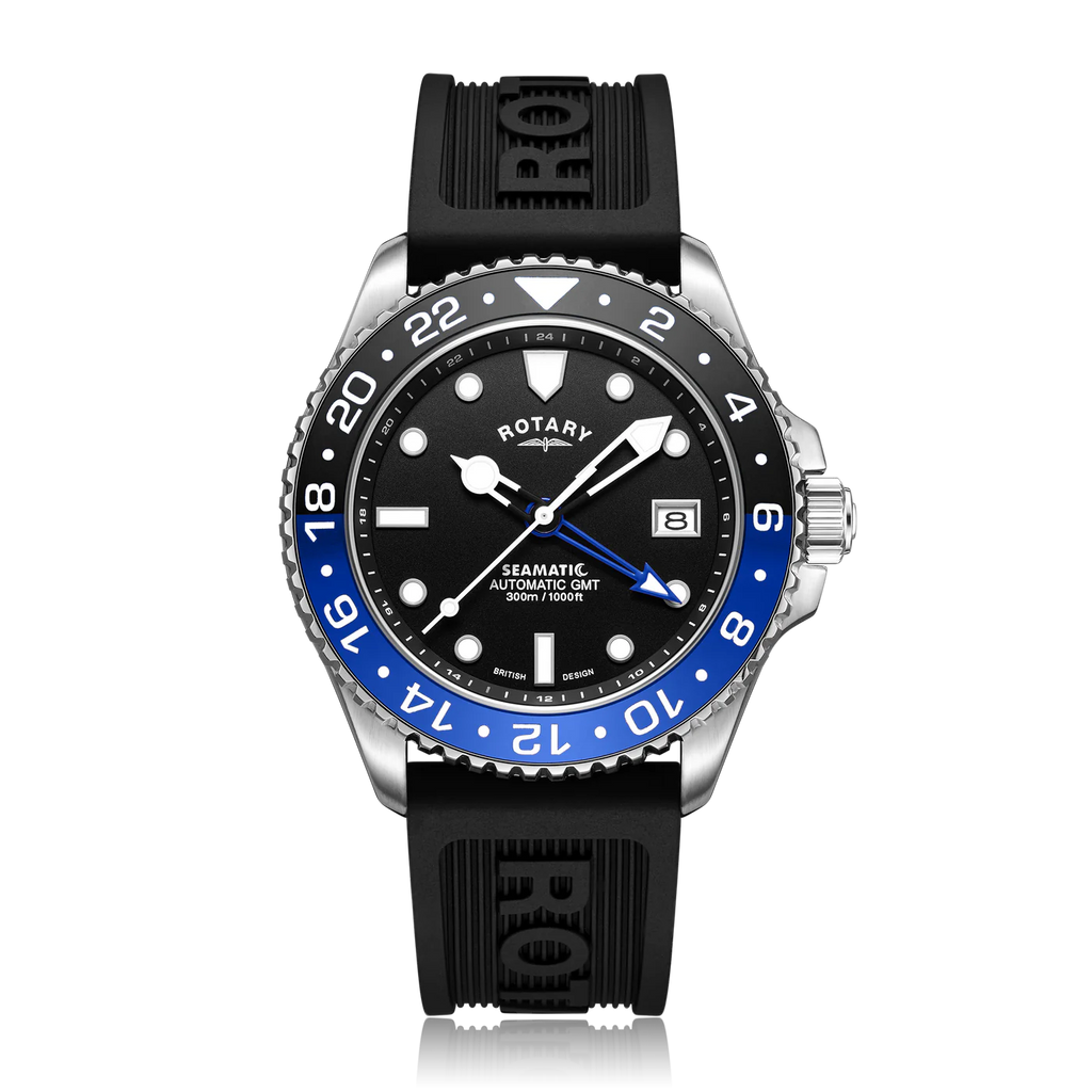 Rotary Seamatic GMT Men's Blue Black Watch