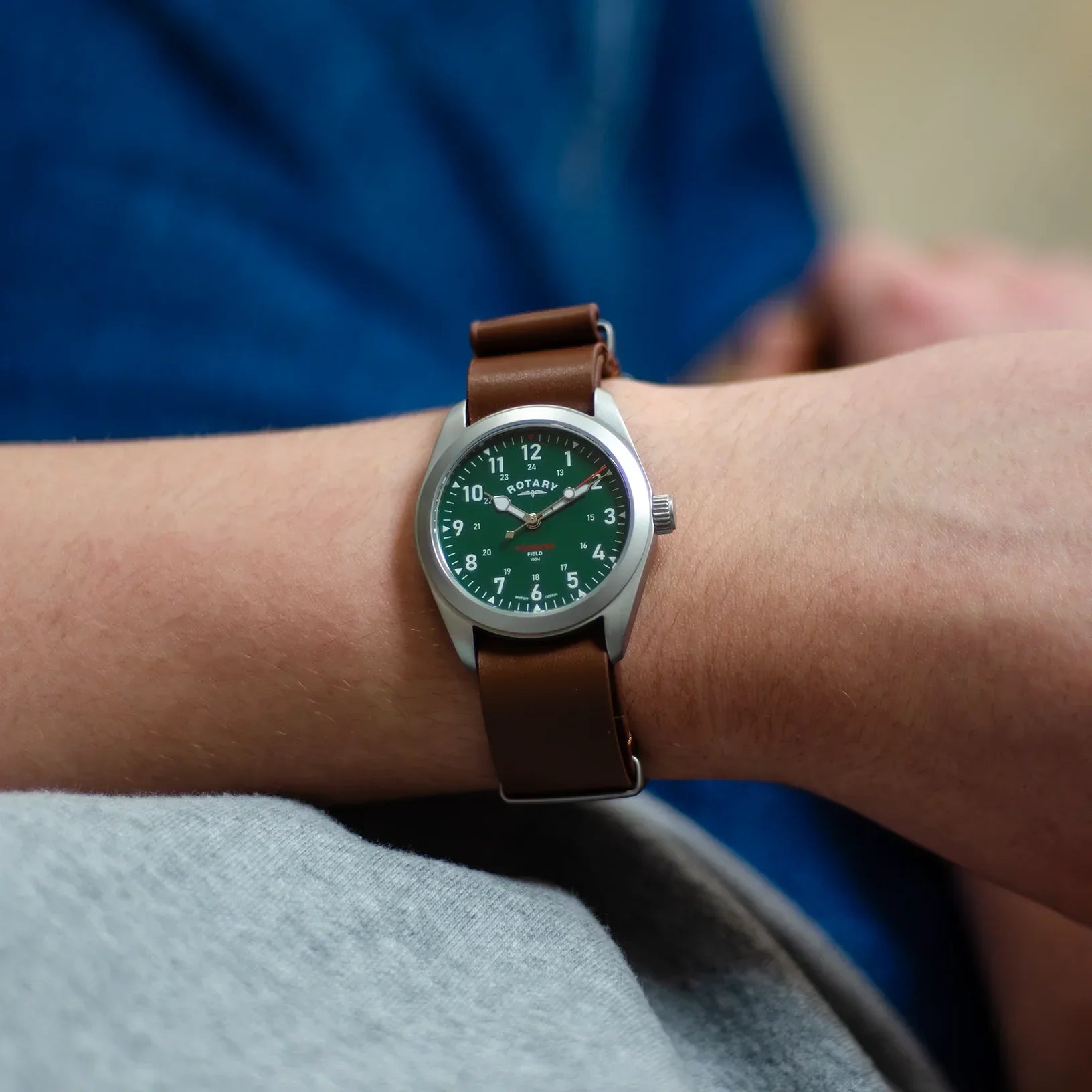 Rotary RW 1895 Field Men Watch Green