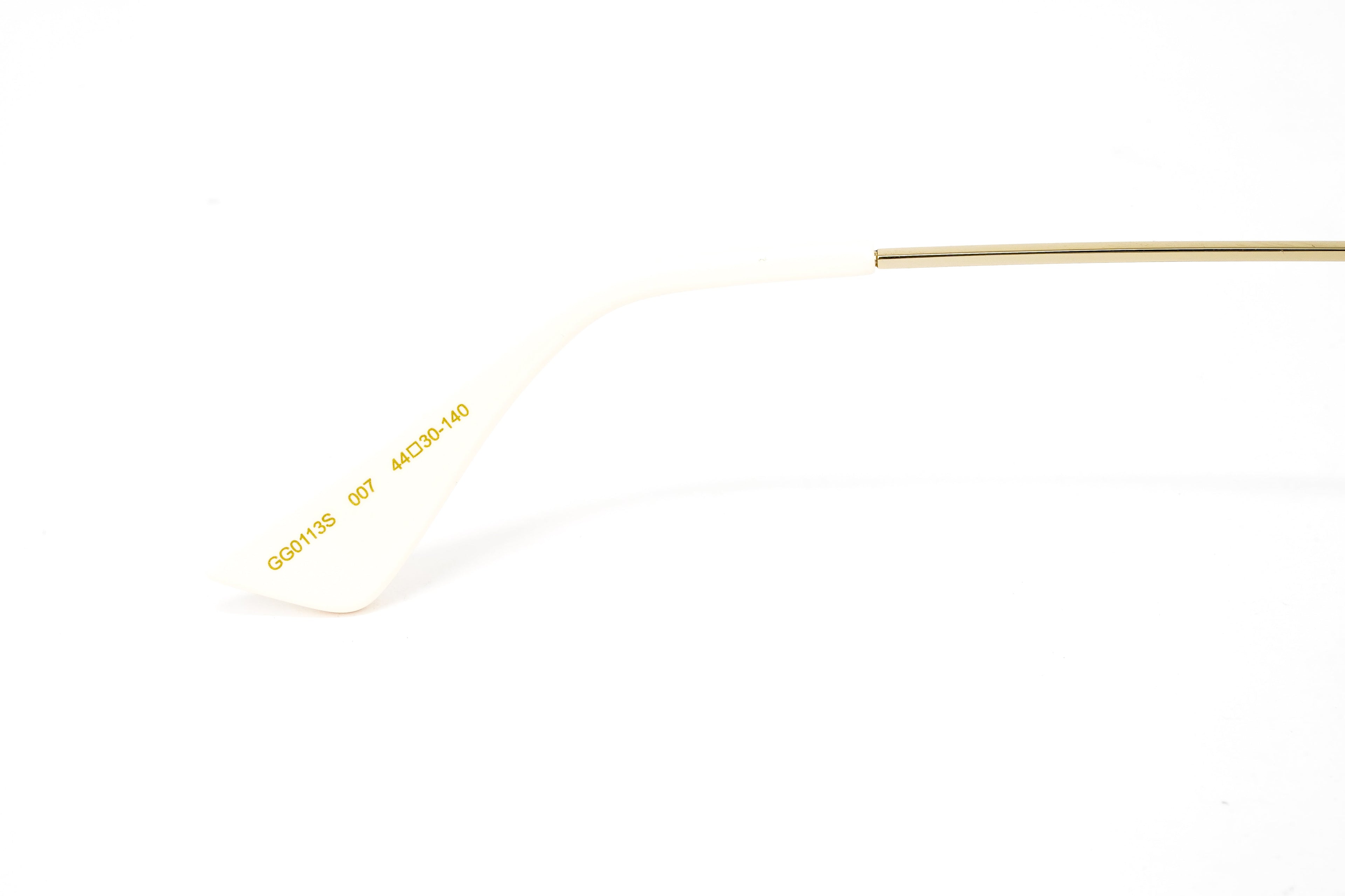Gucci Women's Sunglasses Oversized Round Gold Maison de l'Amour