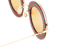 Gucci Women's Sunglasses Oversized Round Gold Maison de l'Amour