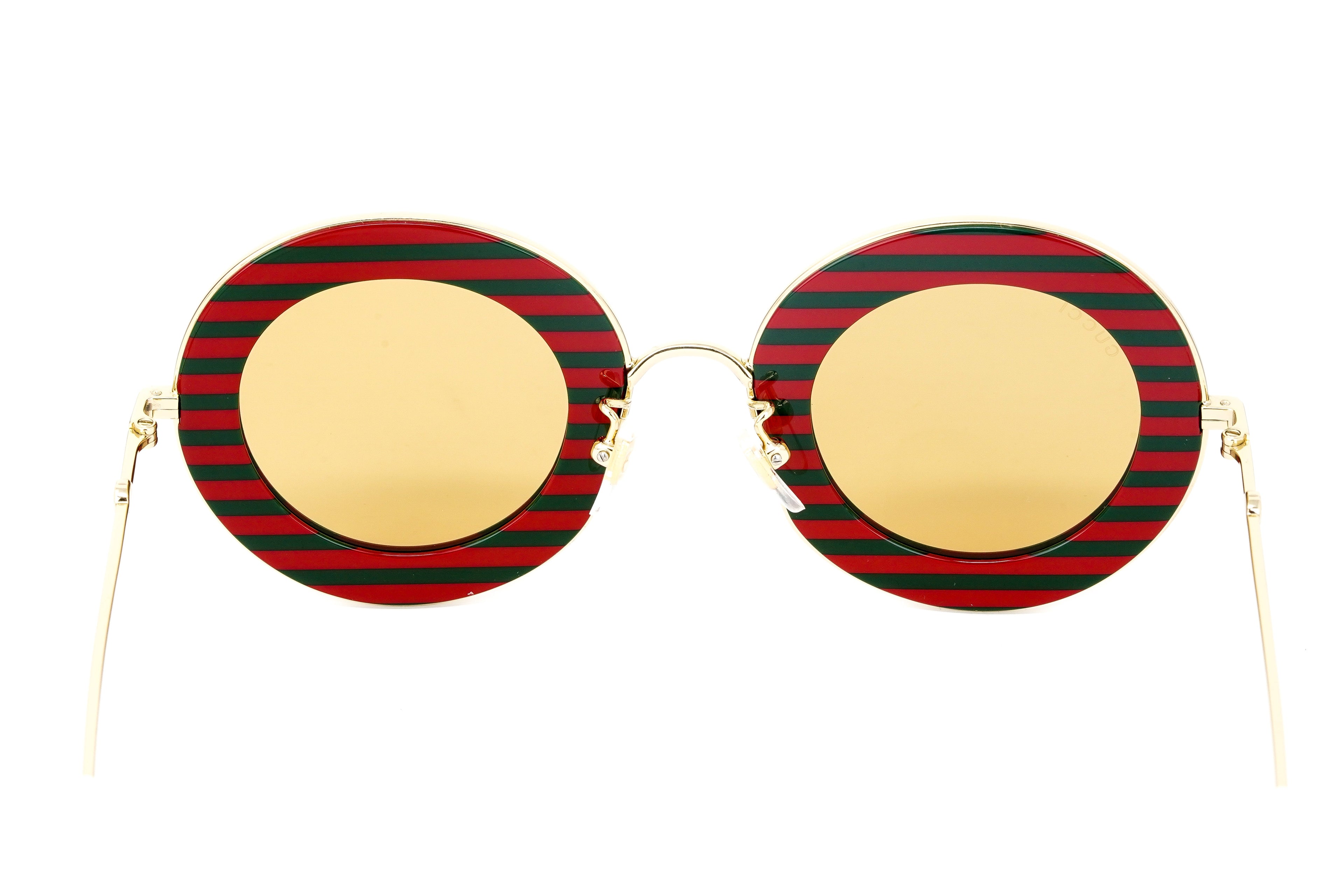 Gucci Women's Sunglasses Oversized Round Gold Maison de l'Amour