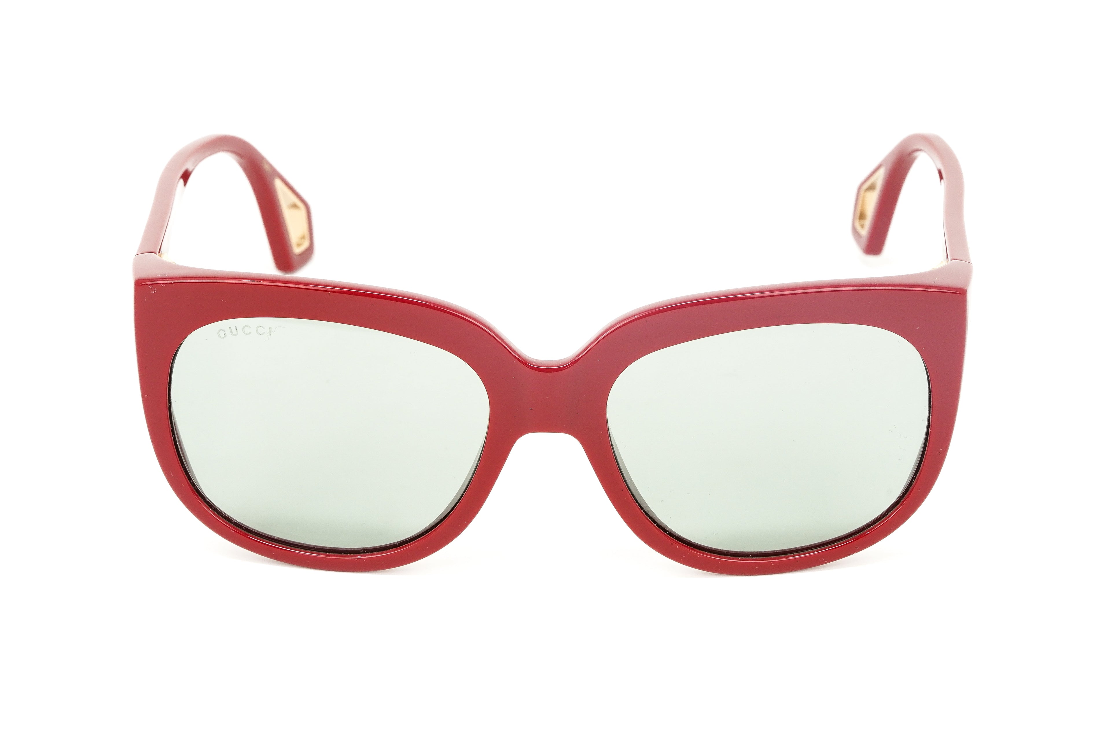 Gucci Women's Sunglasses Wraparound Rectangle Red