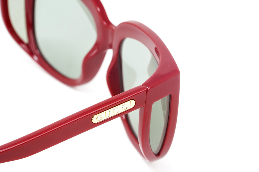 Gucci Women's Sunglasses Wraparound Rectangle Red