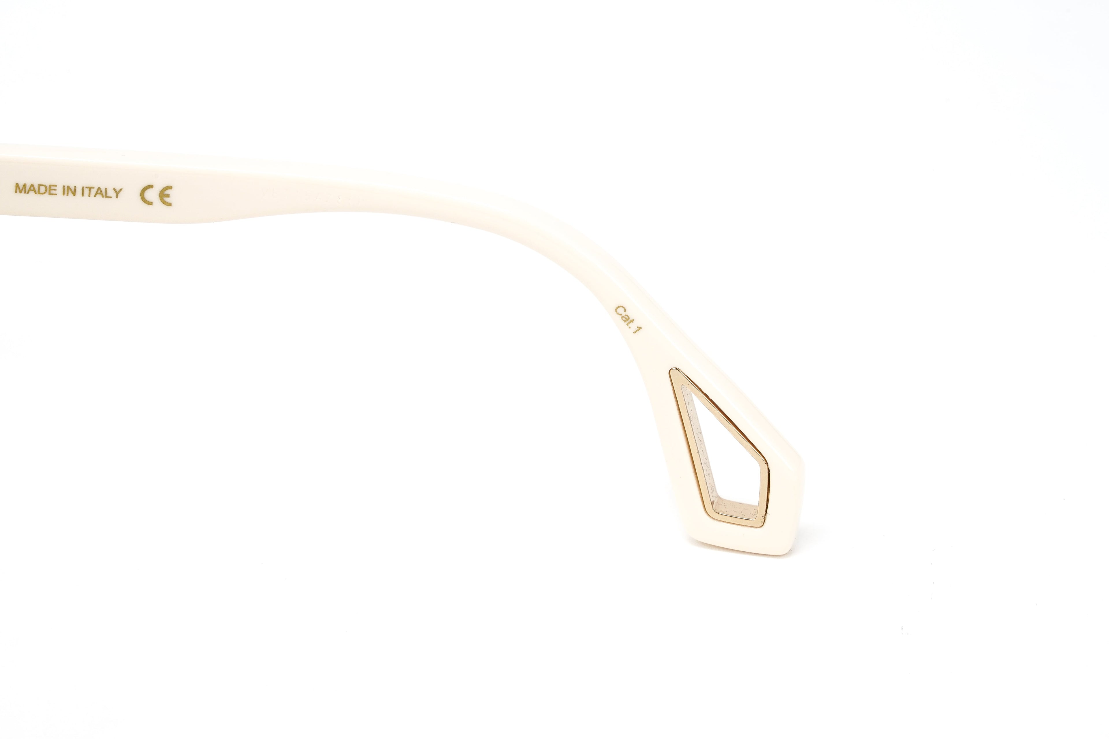 Gucci Women's Sunglasses Wraparound Rectangle Cream