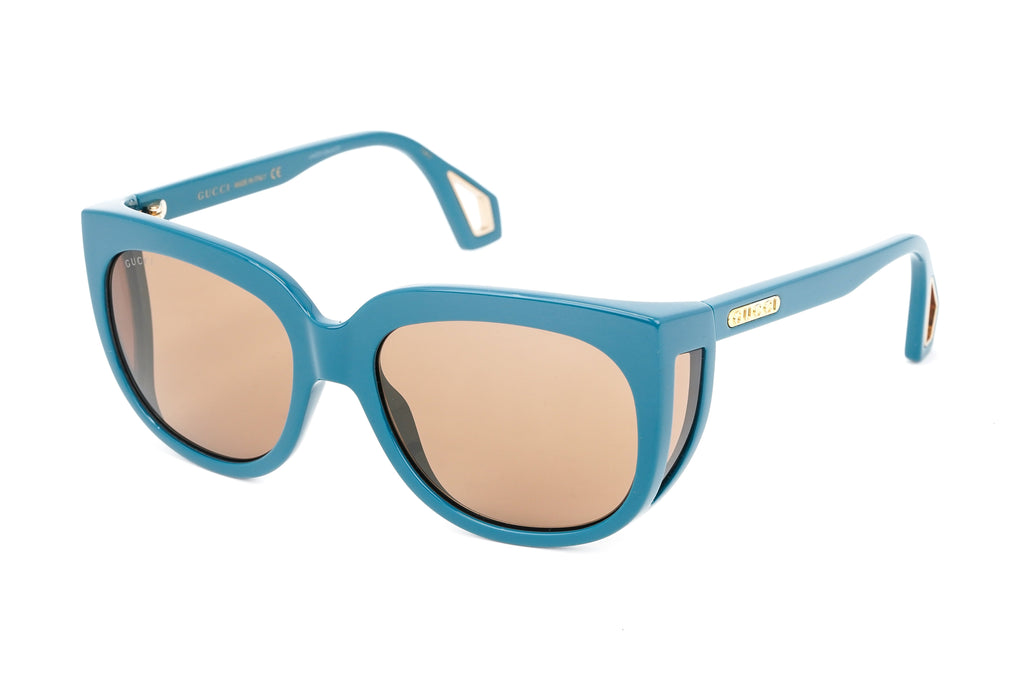 Gucci Women's Sunglasses Wraparound Rectangle Turquoise