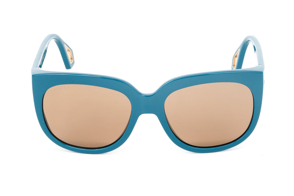 Gucci Women's Sunglasses Wraparound Rectangle Turquoise
