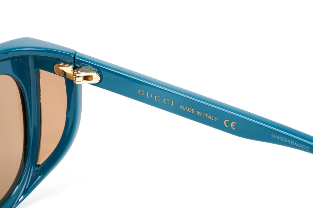 Gucci Women's Sunglasses Wraparound Rectangle Turquoise