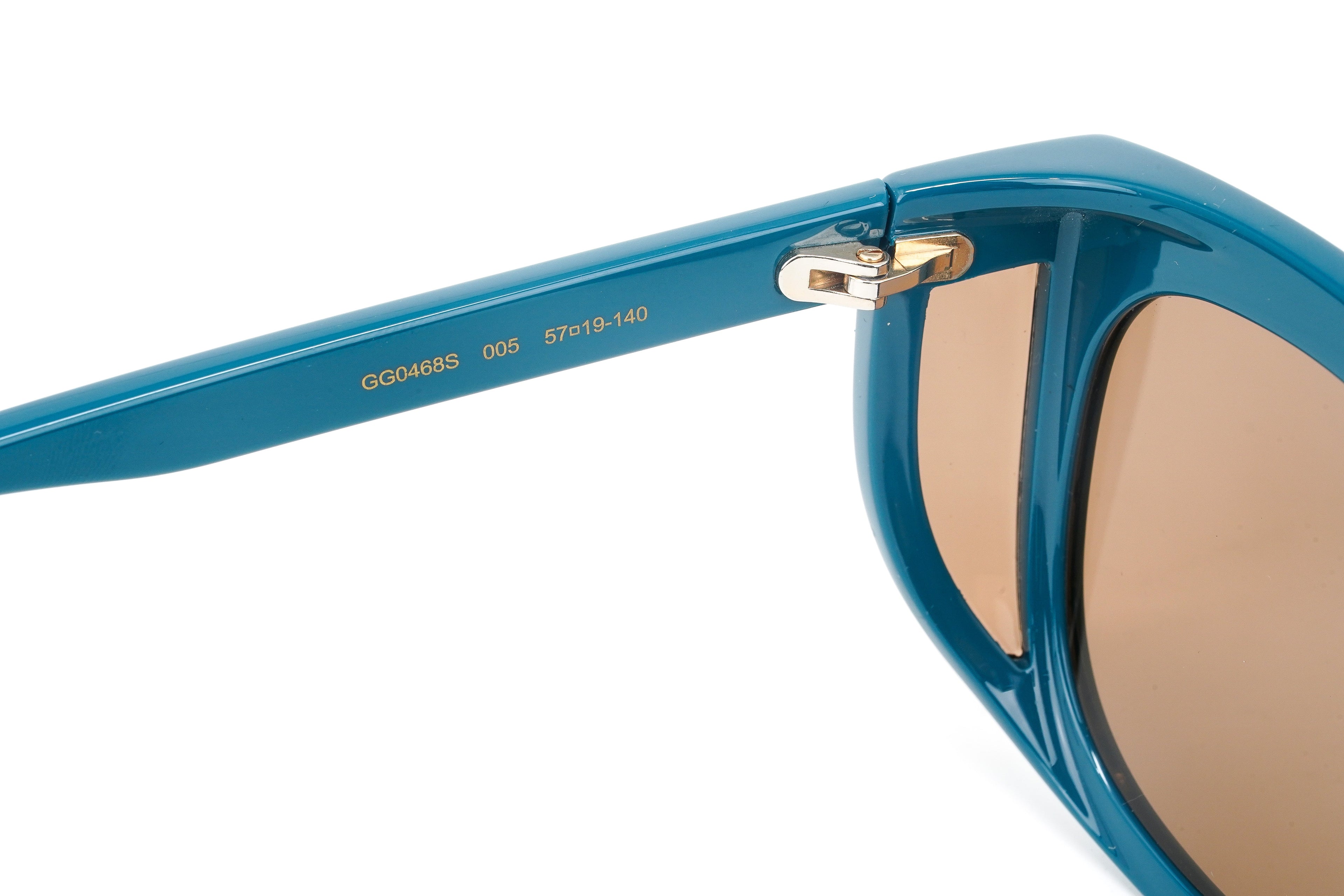 Gucci Women's Sunglasses Wraparound Rectangle Turquoise