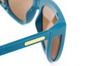 Gucci Women's Sunglasses Wraparound Rectangle Turquoise