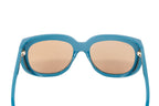 Gucci Women's Sunglasses Wraparound Rectangle Turquoise