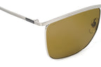 Gucci Men's Sunglasses Classic Square Silver Brown