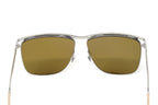 Gucci Men's Sunglasses Classic Square Silver Brown