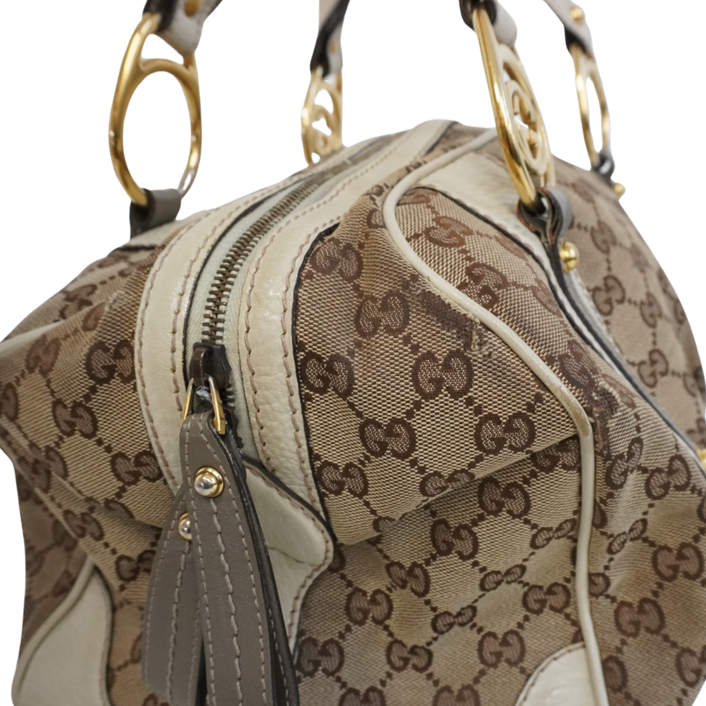 Gucci Monogram 'Boston' Bag
