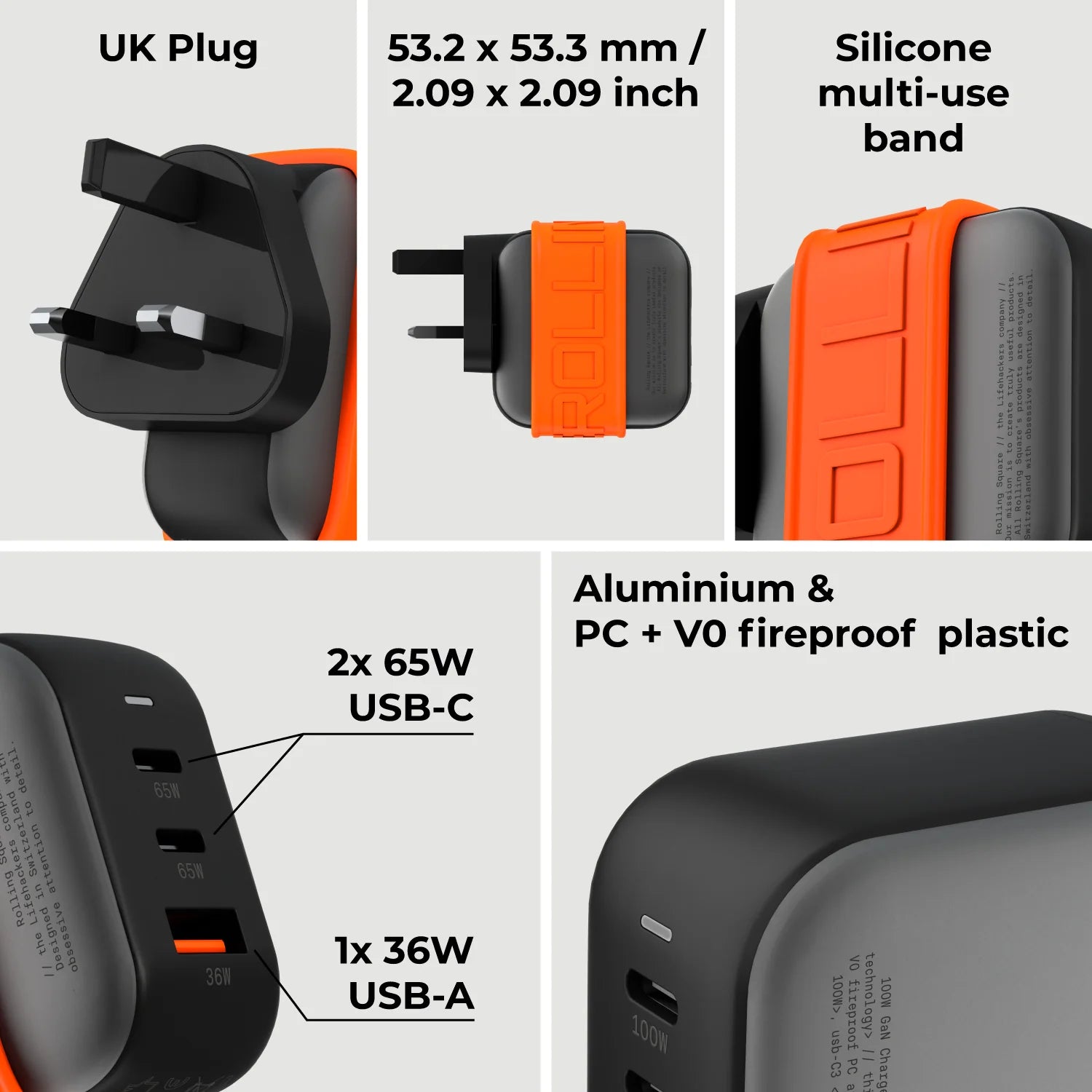Essential GaN Charger - 65W power, 45% smaller